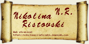 Nikolina Ristovski vizit kartica